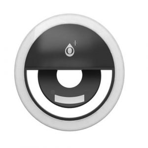 Mini anillo Luz led con clip universal Smartphones Nr9142 Negro / 3 Niveles de potencia / One+ / 2901422