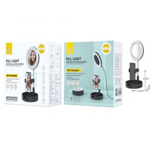 Anillo de Luz led de mesa / Espejo / NR9201 / Negro / Soporte Flexibles Movil / One+