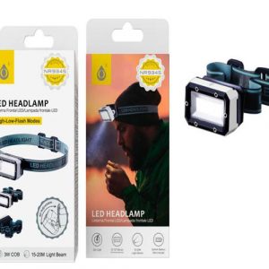 Linterna Frontal LED 3W NR9345  / 60º / 3 modos de luz / Bateria 3*AAA / Negro / 2903451