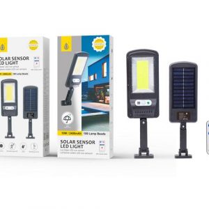 Lampara solar Led 10W NR9364 / 100 luces para exterior / 3-5m / 120º / Negro / Incluye Mando / 2903642 / One+