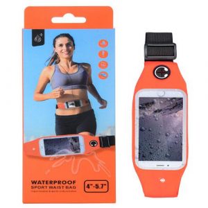 Cinturon smartphone impermeable running naranja / J7043