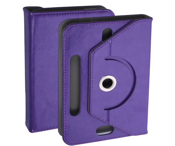 Funda tablet ajustable giratoria ONE+ 7 pulgadas morada