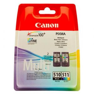 Tinta Original Canon Pack PG510 + CL511 / Negro + Color