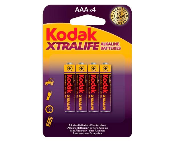 Pilas Kodak Xtralife Alcalinas LR03 AAA 1.5v (4 unid.) / 30951990