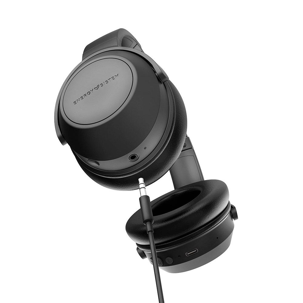 Auriculares Bluetooth Energy Sistem Travel 6 ANC / Cancelacion de ruido / Carga Rapida / Negro / 453078 - Imagen 4