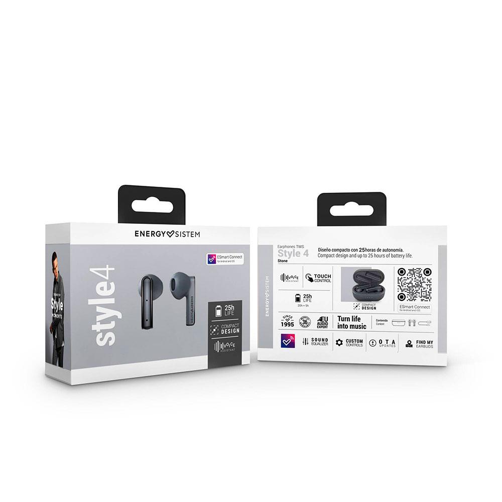 Auriculares Inalambricos Bluetooth Energy Sistem Style 4 / Diseño Compacto / Caja de carga / Gris / 453504 - Imagen 6