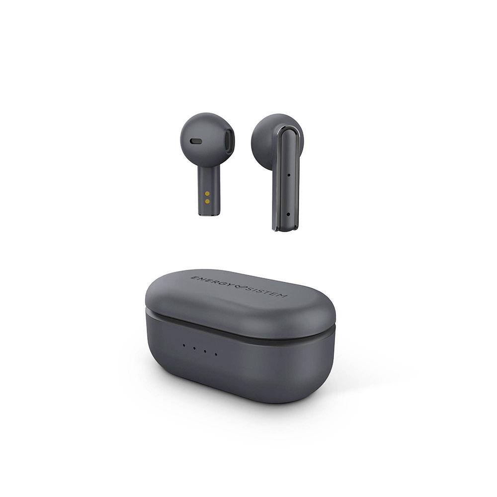 Auriculares Inalambricos Bluetooth Energy Sistem Style 4 / Diseño Compacto / Caja de carga / Gris / 453504