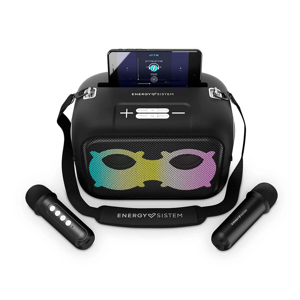 Altavoces Bluetooth Energy Sistem Karaoke / Bluetooth 5.4 / 60W / IPX4 / 2 Microfonos Inalambricos / Luces LED / Verde / 459339 - Imagen 4