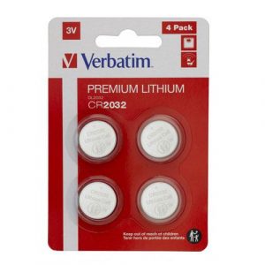 Pilas boton Litio Verbatim para placa base CR2032 pack 4 unid.