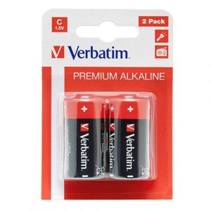 Pilas Verbatim Alcalinas Clase C / LR14 / 1.5v / Pack 2 uds / 049922-46