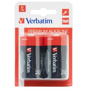 Pilas Verbatim Alcalinas D / LR20 / 1.5v / Pack 2 uds 49923