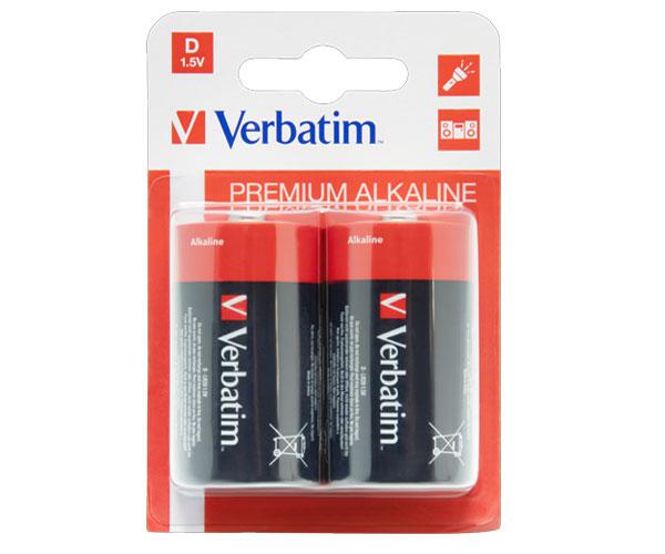 Pilas Verbatim Alcalinas D / LR20 / 1.5v / Pack 2 uds 49923