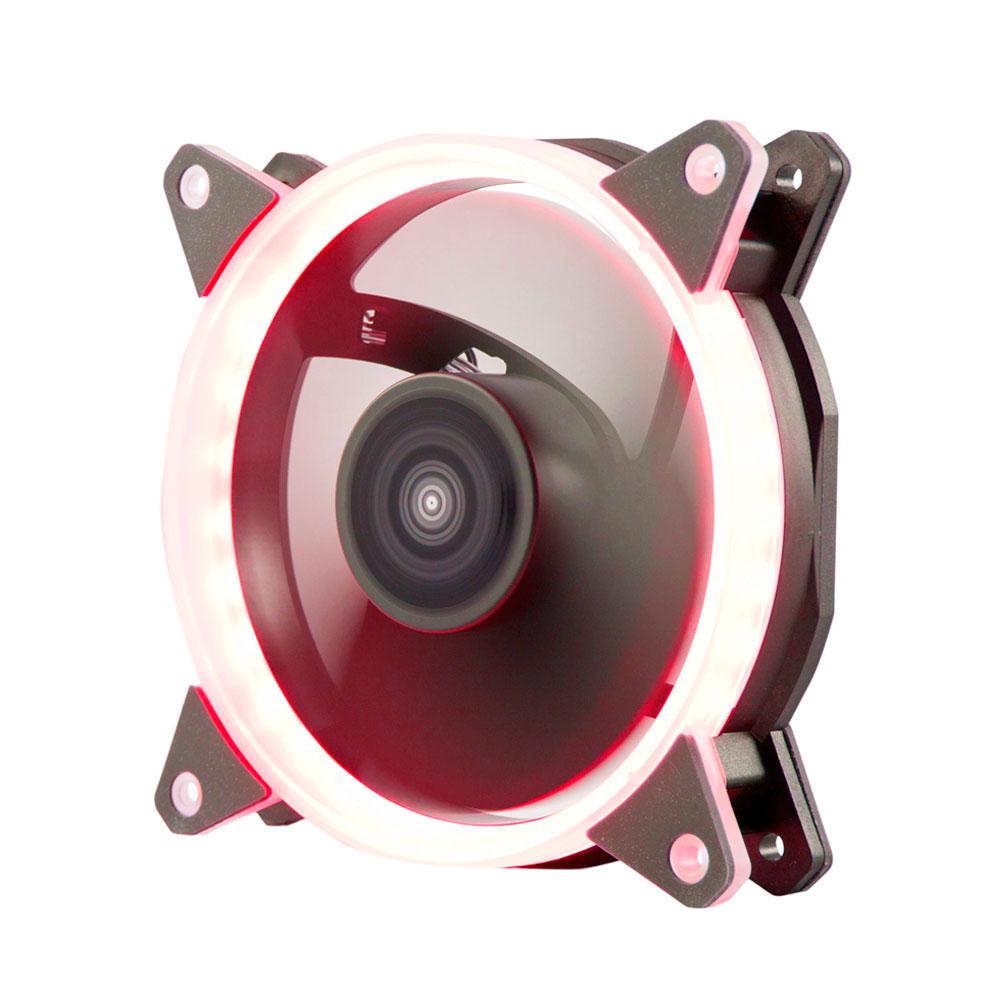 ÷ Ventilador interno unyka candy 120mm anillo led rojo 7 aspas 1400rpm