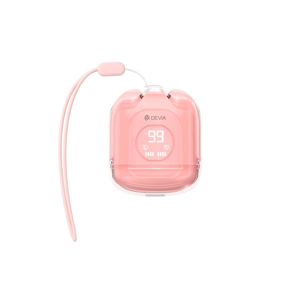 Auricular inalámbrico Devia Smart M6 / TWS / Bt 5.3 / 250 mAh / Rosa