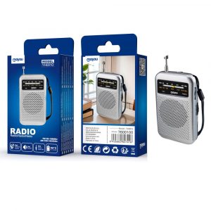 Radio portatil Am-Fm con Antena YH0010 / Altavoz externo / Jack 3.5mm / Plata / Mayou / 7600100