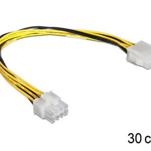 Cable prolongador alimentacion Placa base Eps 8 Pines / 30cm / Delock 83342