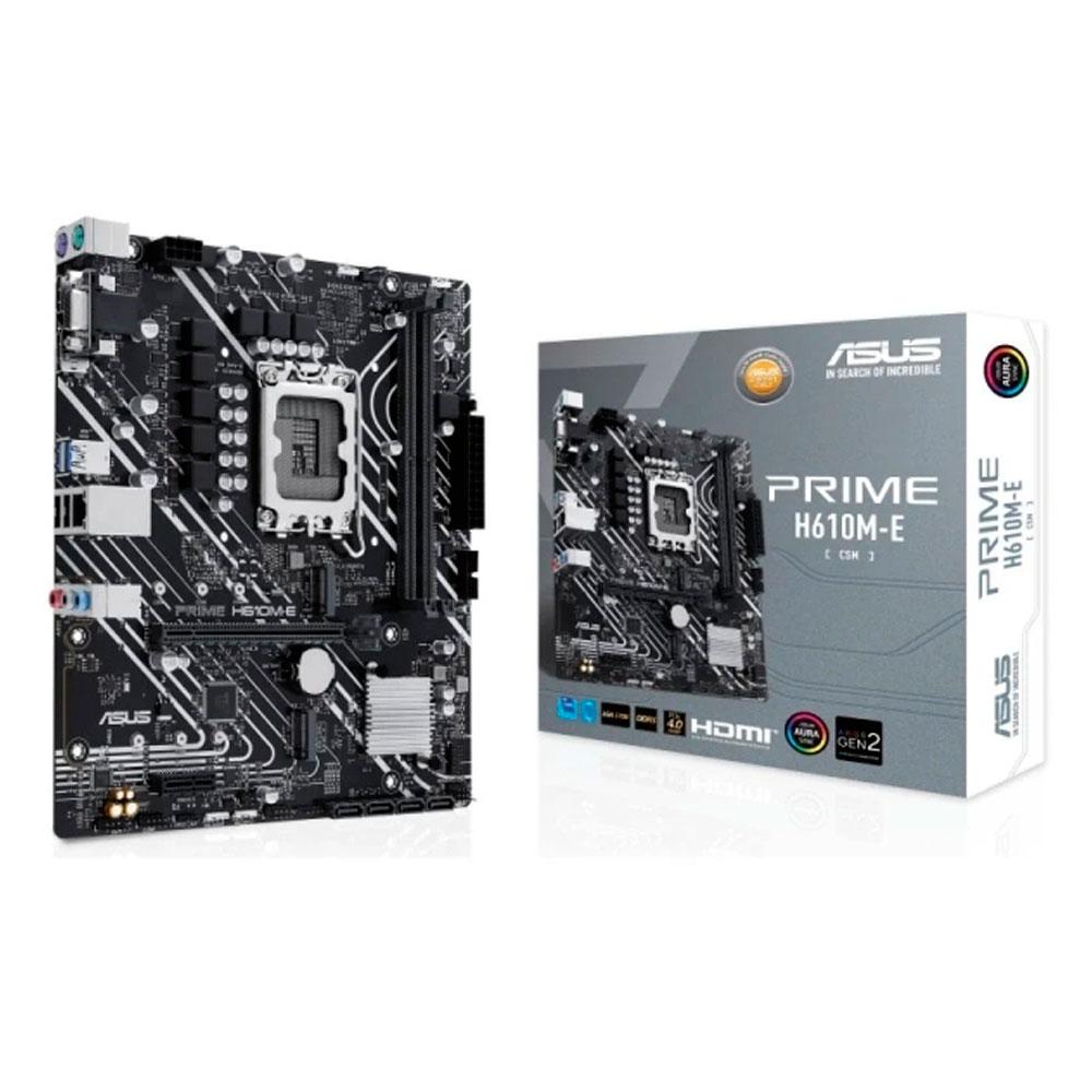 Placa base Asus Prime H610M-E-CSM / Socket 1700 / 2xDDR5 / MATX / 12-13th Gen. / 90MB1G10-M0EAYC