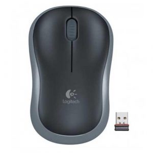 Raton óptico inalámbrico Logitech M185 Negro-Gris