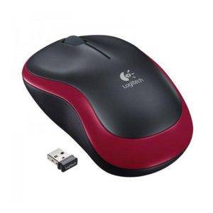 Raton óptico inalámbrico Logitech M185 Rojo 910-002237