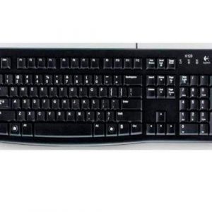 Teclado USB Logitech K120 / Resistente a salpicaduras / Negro / OEM / 920-002518