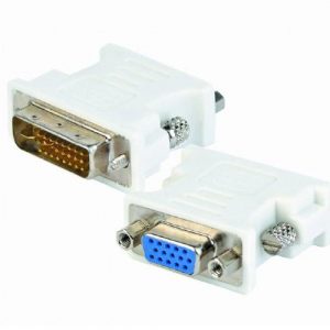 Adaptador DVI-I 24+5 macho a VGA hembra / Blanco / Cablexpert a-dvi-vga