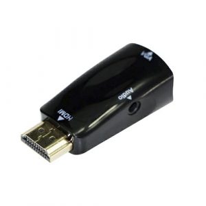 Adaptador HDMI a VGA Slim + audio Jack 3.5mm / Gembird a-hdmi-vga-02 / Negro