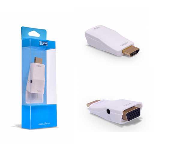 Adaptador HDMI a VGA + Audio / Jack 3.5mm / 1080p / 3Go / A127