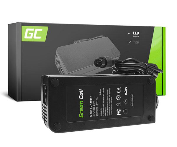 Cargador para E-Bike 54.6V / 4A / 3 pines / Indicador Led / Greencell / ACEBIKE11
