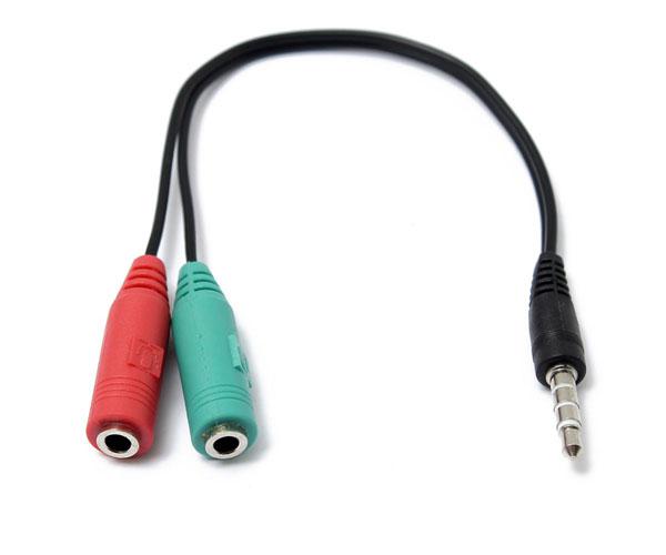 Adaptador Jack 3.5mm auricular + Microfono m/h-h / ps4 / smartphones / cca-417 Negro