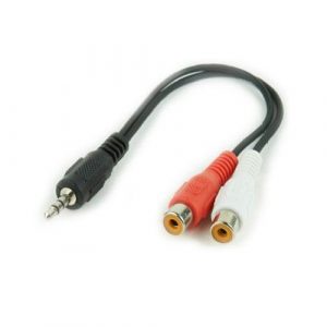 Cable Jack 3.5mm macho a 2 rca hembra 20cm cca-406