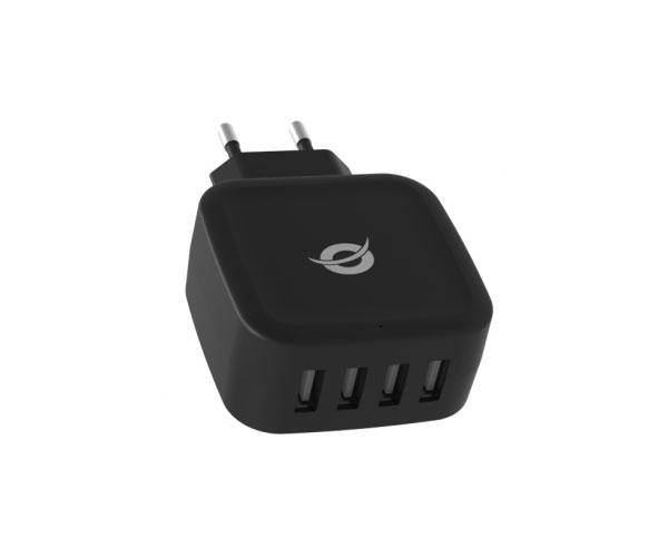 Cargador de red Usb x4 / 25w / Negro / Althea / Conceptronic / ALTHEA04B - Imagen 2