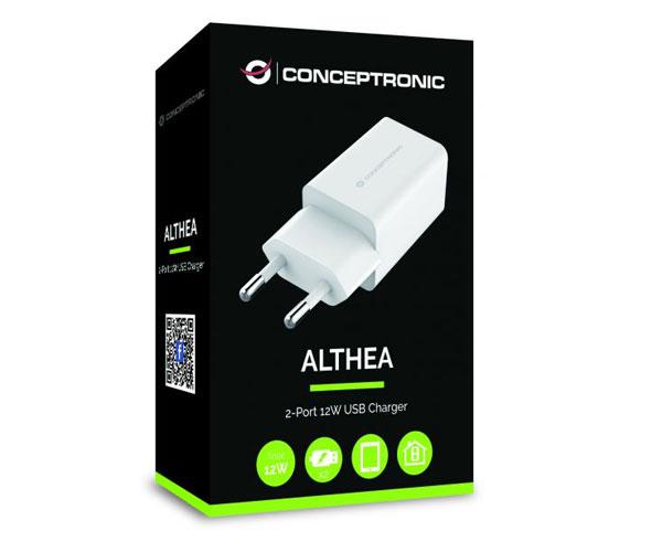 Cargador de red Usb x2 / 12w / Blanco / Althea Mini / Conceptronic / ALTHEA06W - Imagen 3