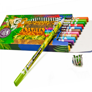 Lapices colores OBON pack 12 unid. Willdlife