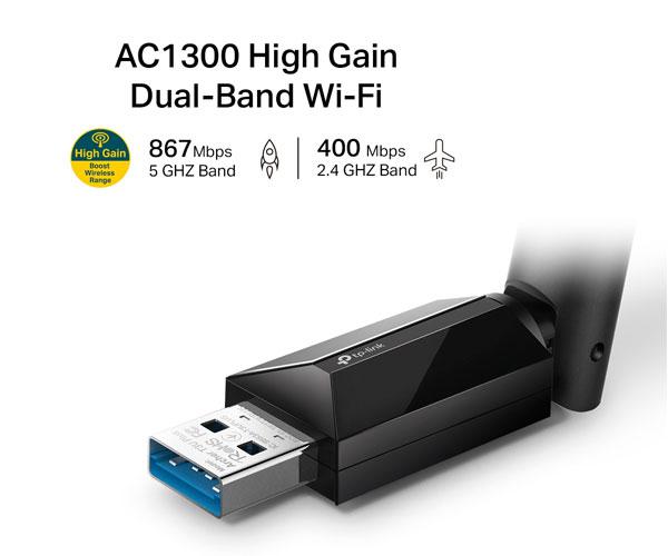 Tarjeta de red USB Wifi Archer T3U Plus Dual Band Ac1300 TP-Link - Imagen 2