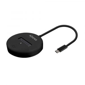 Docking Station Type-C 3.2  Gen.2 / SSD M.2 Sata NGFF / SSD M.2 NVME / Negro / Aisens / ASUC-M2D013-BK