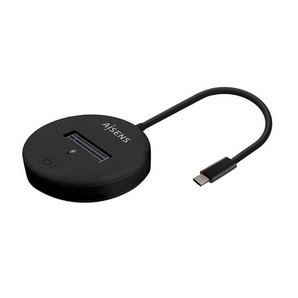 Docking Station Type-C 3.2 Gen.2 / SSD M.2 Sata NGFF / SSD M.2 NVME / Negro / Aisens / ASUC-M2D013-BK