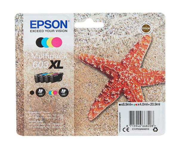 Tinta Original Epson Multipack 603 XL (bk/c/m/y) Xp-2100 / Xp-3100 / Wf-2830dwf