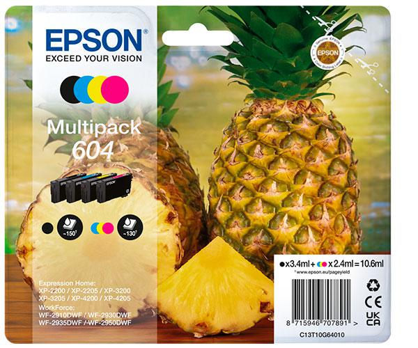 Tinta Original Epson Multipack 604 (bk/c/m/y) XP-2200 / WF-2910DWF