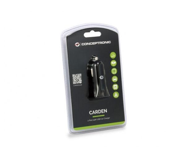 Cargador de coche-mechero Usb x2 / 24w / Carden04b / Conceptronic - Imagen 2