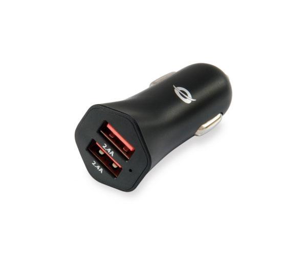 Cargador de coche-mechero Usb x2 / 24w / Carden04b / Conceptronic