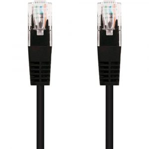 Cable red latiguillo RJ45 cat.6 UTP 1.5 metros / Negro / Bulk