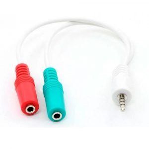 Adaptador Jack 3.5mm auricular + Microfono m/h-h / ps4 / smartphones / cca-417w / Blanco