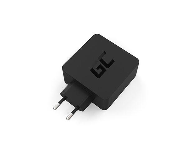 Cargador de red Usb + Type-C / 45w / Negro / Char10 / Greencell / CHAR10 - Imagen 2
