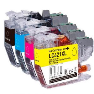 Tinta genérica para BROTHER LC421 XL Amarillo