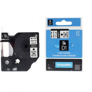 Etiquetas genéricas Dymo D1 45013 Negro / Blanco Cinta rotuladora generica S0720530