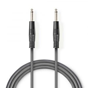 Cable de Audio Descompensado Jack 6,35mm a Jack 6.35mm M/M / 1.5 m / Cable gris / COTH23000GY15