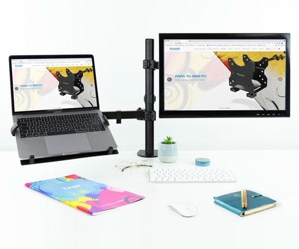 Soporte de mesa Monitor - Portátil / 13 - 32 Pulg. / 2x Brazos / Db1200tn-b - Imagen 5