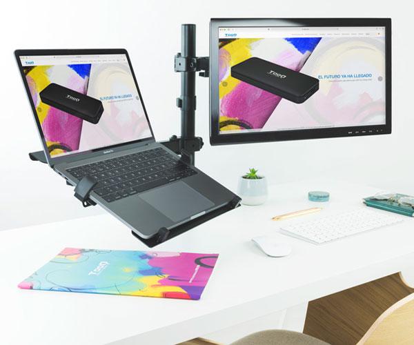 Soporte de mesa Monitor - Portátil / 13 - 32 Pulg. / 2x Brazos / Db1200tn-b - Imagen 6