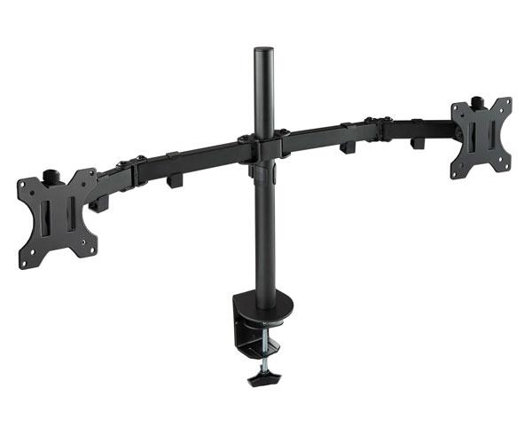 Soporte de mesa para 2 Monitores/Tv 13-32 Pulgadas / Giratorio e inclinable / 2 Brazos / Db1232tn-b