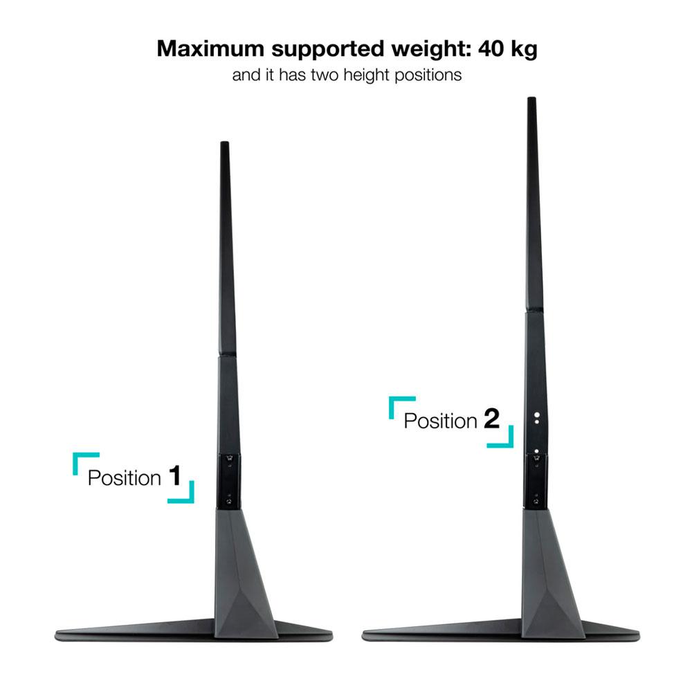 Soporte de mesa Pantalla Tooq DB2375F-B / 23-75" / Hasta 40 Kgs / Negro" - Imagen 4